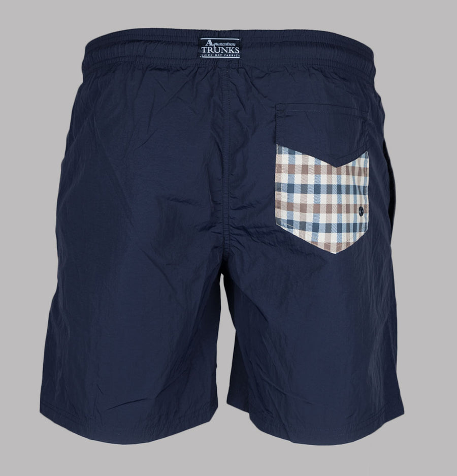 Aquascutum Beach Check Pocket Shorts Navy