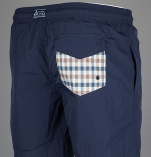 Aquascutum Beach Check Pocket Shorts Navy