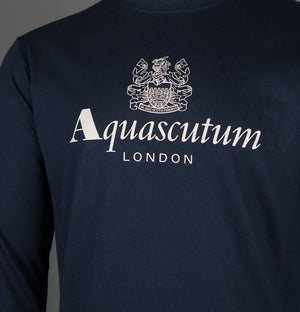 Aquascutum Big Logo Sweatshirt Navy