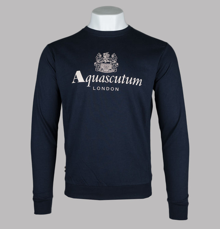 Aquascutum Big Logo Sweatshirt Navy