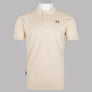 Aquascutum Check Patch Polo Shirt Beige