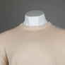 Aquascutum Check Sleeves Patch Knit Sweater Beige