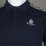 Aquascutum Club Check Details Polo Shirt Navy
