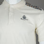 Aquascutum Club Check Details Polo Shirt Old White
