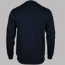 Aquascutum Club Check Shoulder Crew Neck Fleece Back Sweatshirt Navy