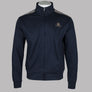 Aquascutum Full Zip Club Check Details Sweatshirt Navy