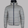 Aquascutum Hooded Lightweight Puffer Jacket Club Check