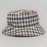 Aquascutum Reversible Bucket Hat Navy/Check
