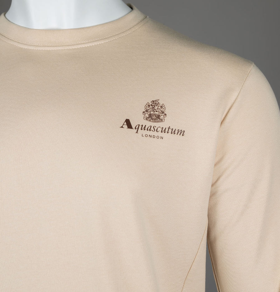 Aquascutum Small Logo Sweatshirt Beige