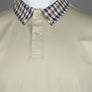 Aquascutum Supima Club Check Rib Polo Shirt Beige