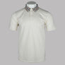 Aquascutum Supima Club Check Rib Polo Shirt Old White