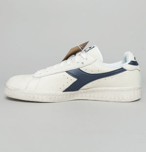 Diadora Game L Low Waxed Trainers White/Blue