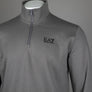 EA7 1/4 Zip Sweatshirt Volcanic Glass Grey
