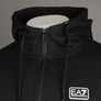 EA7 Core Identity Cotton Full Zip Up Sweatshirt Black
