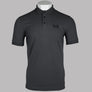 EA7 Core Identity Stretch Cotton Pique Polo Shirt Asphalt Grey