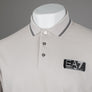 EA7 Cotton Pique Polo Shirt Silver Cloud