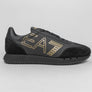 EA7 Emporio Armani Gold Logo Trainers Triple Black/Gold