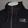 EA7 Gold Badge Logo Zip Through Sweatshirt Black