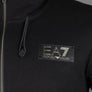 EA7 Gold Badge Logo Zip Through Sweatshirt Black