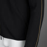 EA7 Gold Label Viscose Blend Full Zip Hooded Sweatshirt Black/Gold