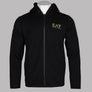 EA7 Gold Label Viscose Blend Full Zip Hooded Sweatshirt Black/Gold