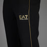 EA7 Gold Label Viscose Blend Joggers Black/Gold