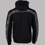 EA7 Logo Series Back Taping Full Zip Hooded Sweatshirt Black