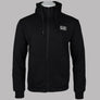 EA7 Logo Series Back Taping Full Zip Hooded Sweatshirt Black