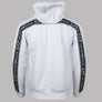 EA7 Logo Series Back Taping Full Zip Hooded Sweatshirt White