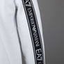 EA7 Logo Series Back Taping Full Zip Hooded Sweatshirt White