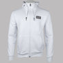 EA7 Logo Series Back Taping Full Zip Hooded Sweatshirt White