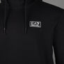 EA7 Logo Series Back Taping Hoodie Black