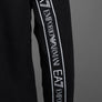 EA7 Logo Series Back Taping Hoodie Black