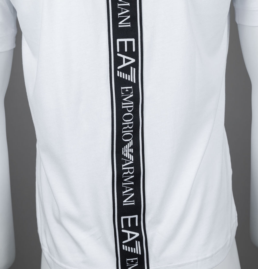 EA7 Logo Series Back Taping T-Shirt White