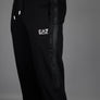 EA7 Logo Series Taping Cotton Joggers Black