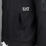 EA7 Logo Series Taping Full Zip Hooded Sweatshirt Black