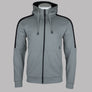 EA7 Logo Series Taping Full Zip Hooded Sweatshirt Griffin Grey