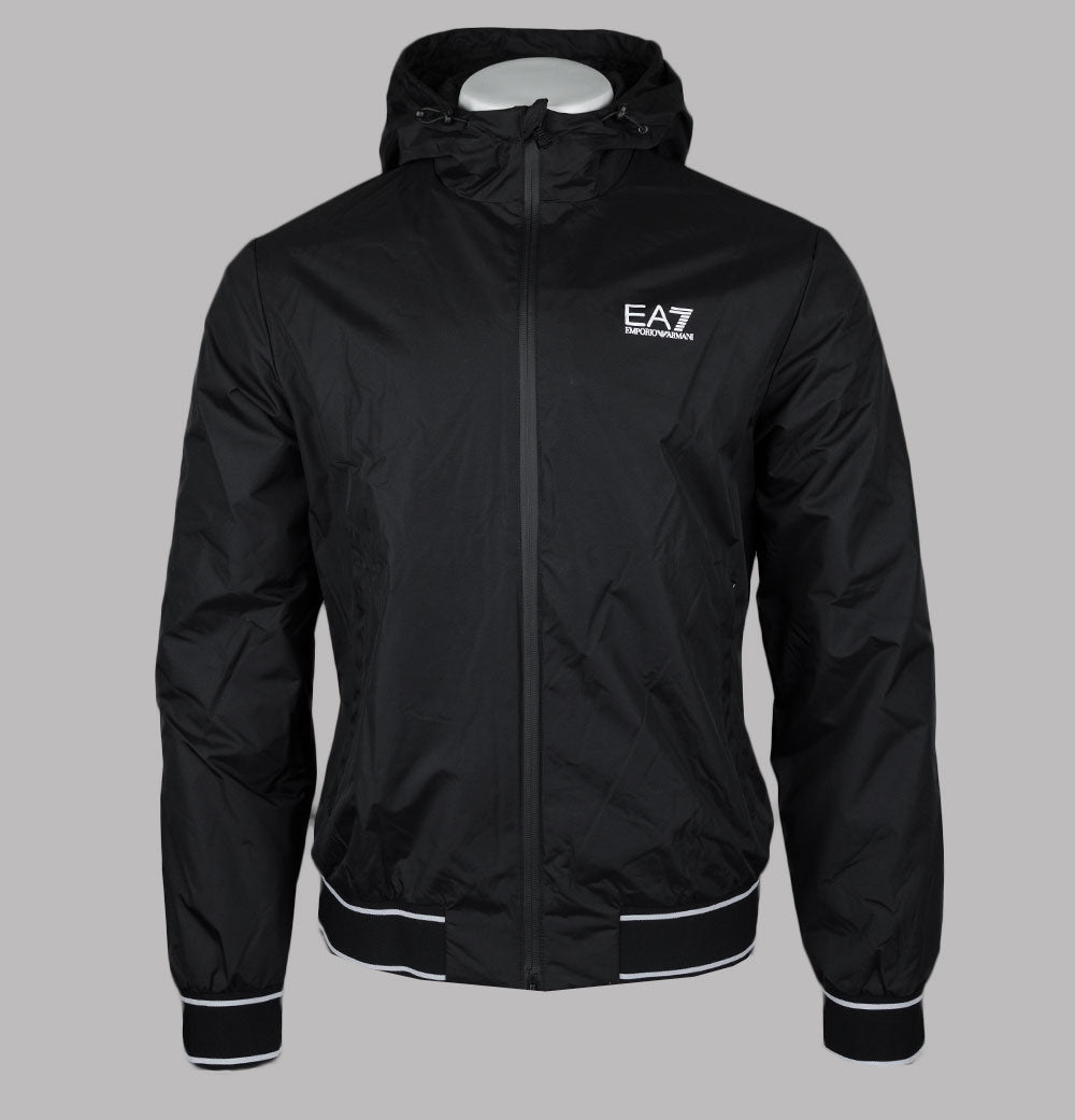 EA7 Logo Series Taping Windbreaker Jacket Black – Bronx Clothing