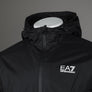 EA7 Logo Series Taping Hooded Bomber Jacket Black/White