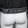 EA7 Logo Series Taping Hooded Bomber Jacket Black/White