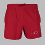 EA7 Logo Swim Shorts Equestrian Red/Silver