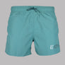 EA7 Logo Swim Shorts Mineral Blue/Silver