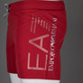 EA7 Oversized Logo Swim Shorts Equestrian Red/Silver