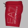 EA7 Oversized Logo Swim Shorts Equestrian Red/Silver