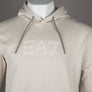EA7 Rubber Chest logo Hoodie Almond Milk