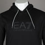 EA7 Rubber Chest logo Hoodie Black