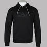 EA7 Rubber Chest logo Hoodie Black