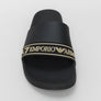 EA7 Sea World Logo Strap Slides Black/Gold
