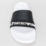 EA7 Sea World Logo Strap Slides White/Black