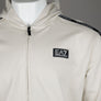 EA7 Taping Full Zip Hooded Sweatshirt Almond Milk